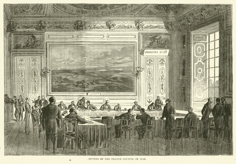 Sitting of the French Council of War by English School
