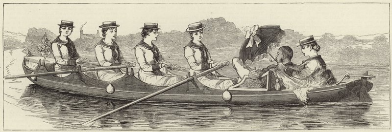 Sketches from a steam launch at Henley Regatta by English School