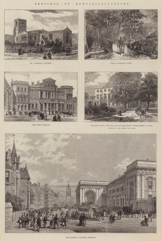Sketches of Newcastle-upon-Tyne by English School