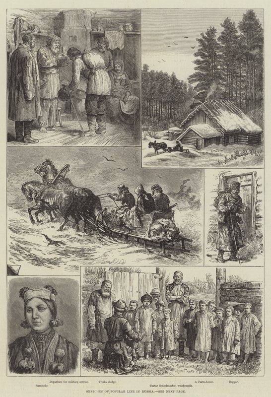 Sketches of Popular Life in Russia by English School