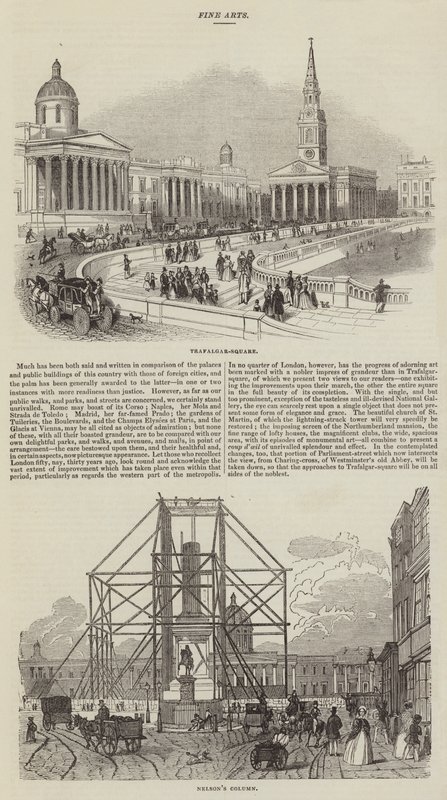 Sketches of Trafalgar Square by English School