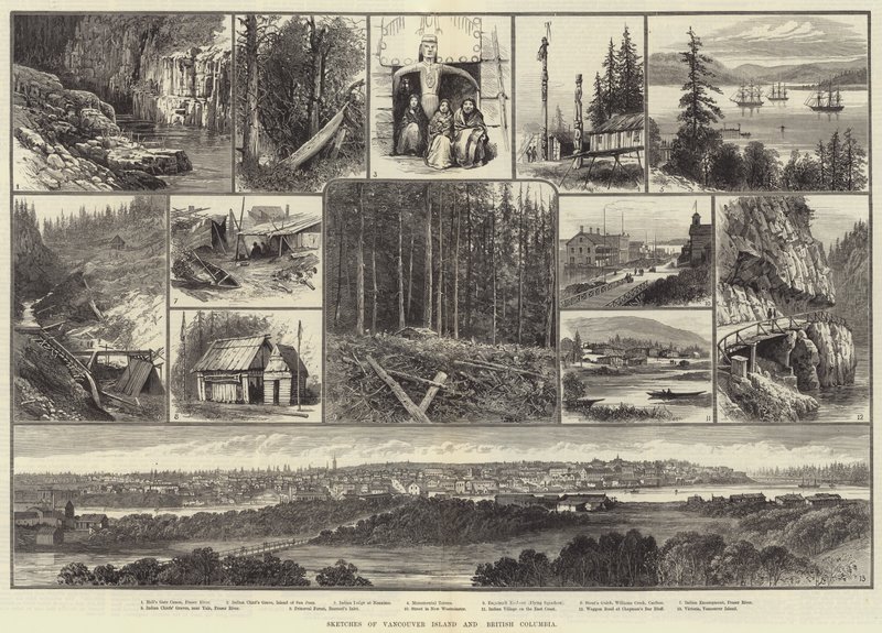 Sketches of Vancouver Island and British Columbia by English School