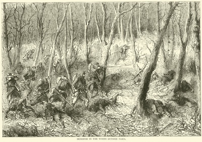 Skirmish in the Woods Outside Paris, October 1870 by English School