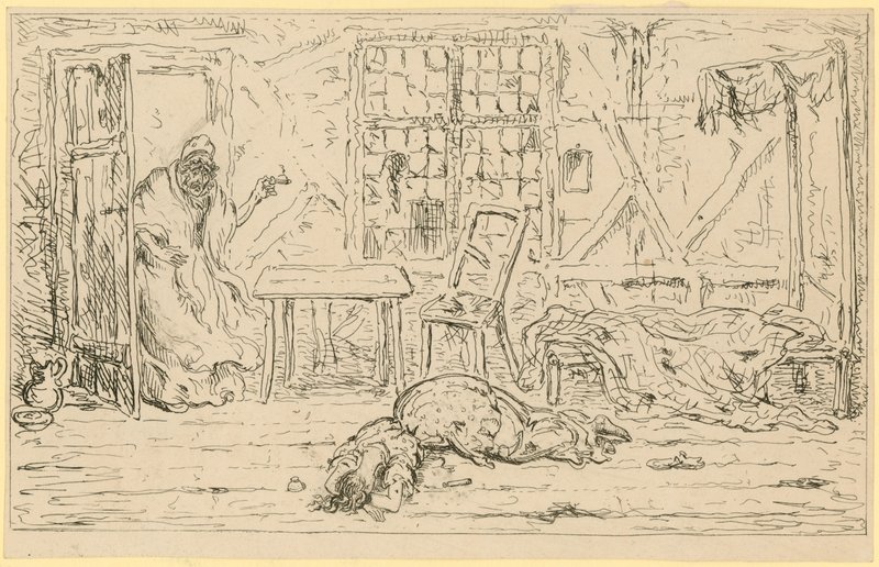 Slum Dwelling by English School