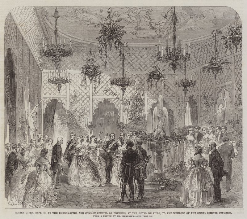 Soiree given, 24 September, by the Burgomaster and Common Council of Brussels, at the Hotel de Ville, to the Members of the Social Science Congress by English School