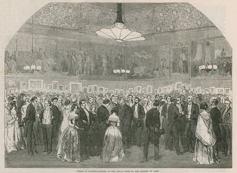 Soiree of photographers in the great room of the Society of Arts by English School