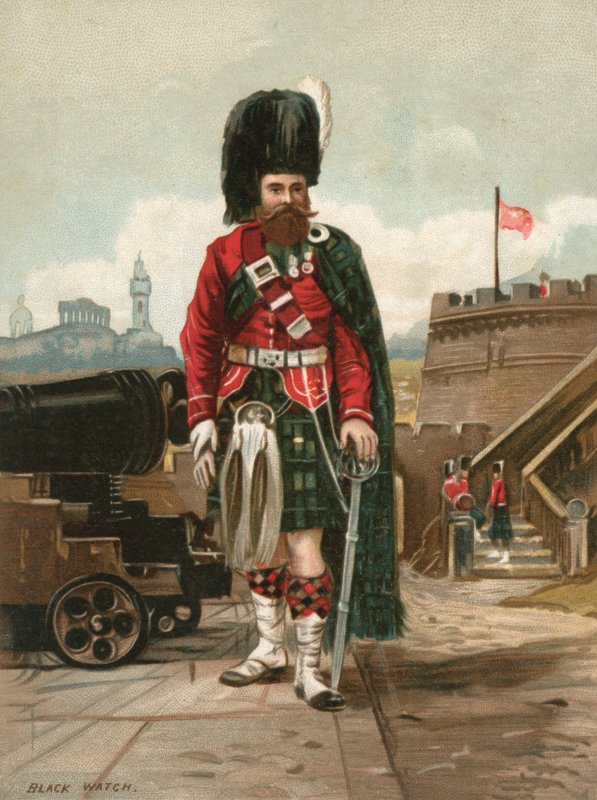 Soldier of the Black Watch (Royal Highlanders) by English School