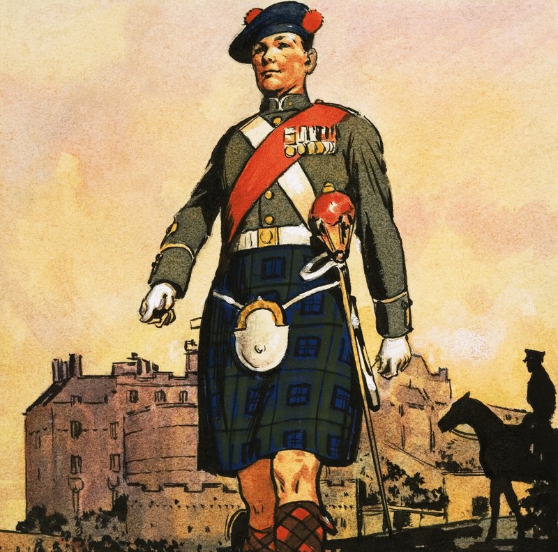 Soldier of the Black Watch by English School