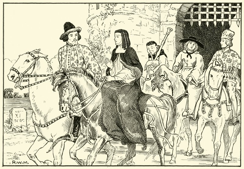 Some of the Canterbury Pilgrims by English School