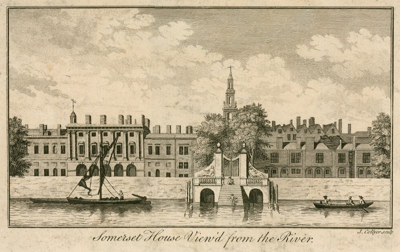 Somerset House, The Strand, London, Viewed from the River Thames by English School