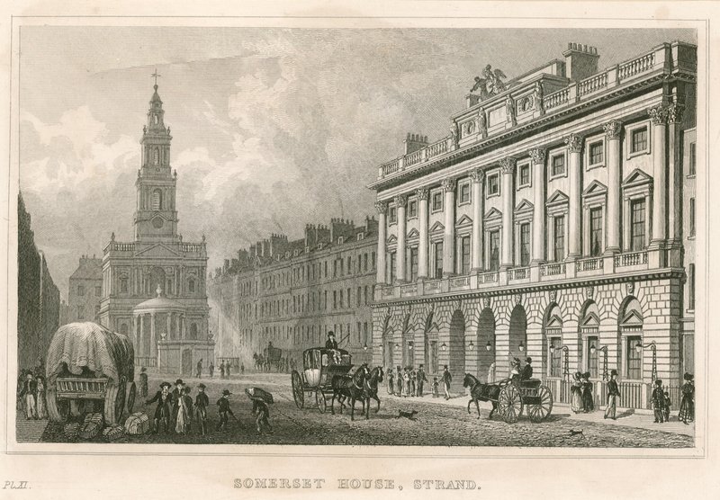 Somerset House and St Mary-le-Strand, The Strand, London by English School