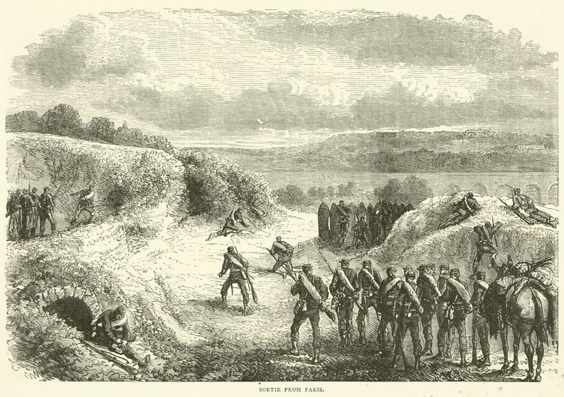 Sortie from Paris, October 1870 by English School