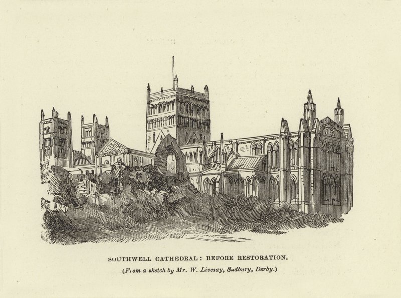 Southwell Cathedral, before Restoration by English School