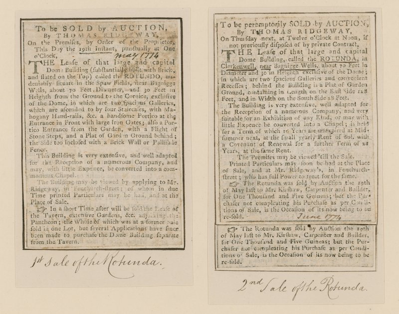 Spa Fields Chapel, Clerkenwell. Sales of the Rotunda by English School