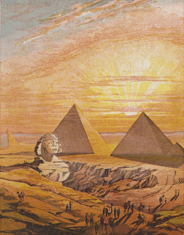 Sphinx and Pyramids of Giza, Egypt by English School