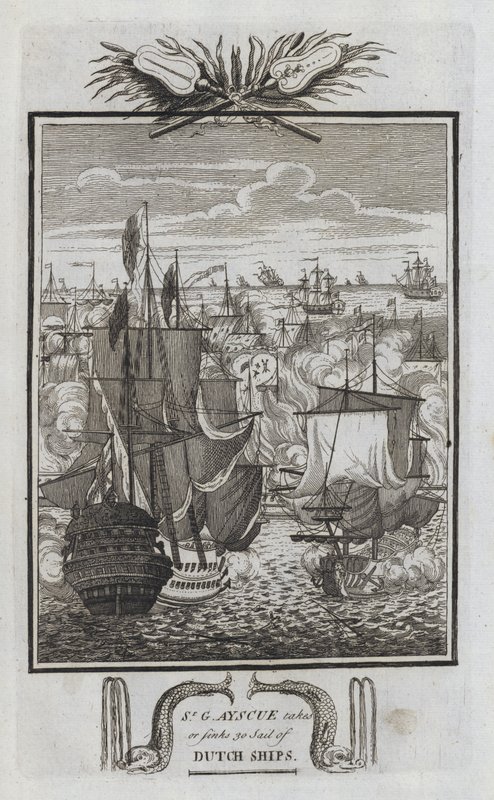Sir G Ayscue Takes or Sinks 30 Sail of Dutch Ships by English School
