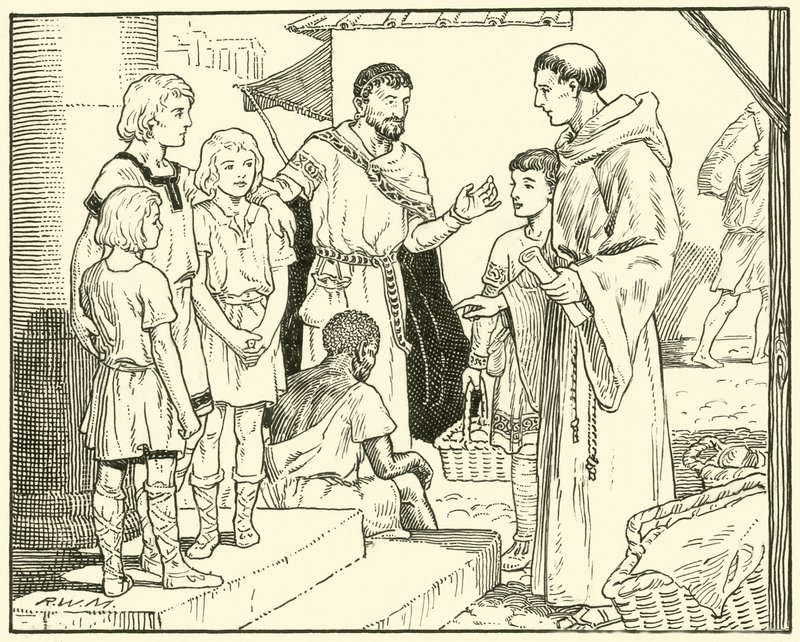 St. Gregory and the English Slaves by English School