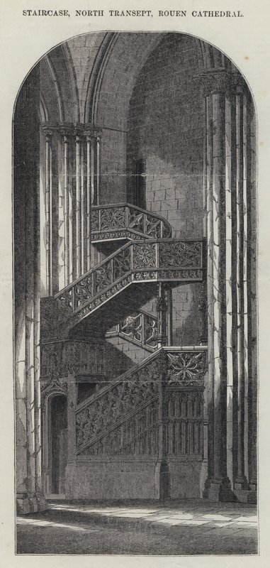 Staircase, North Transept, Rouen Cathedral by English School
