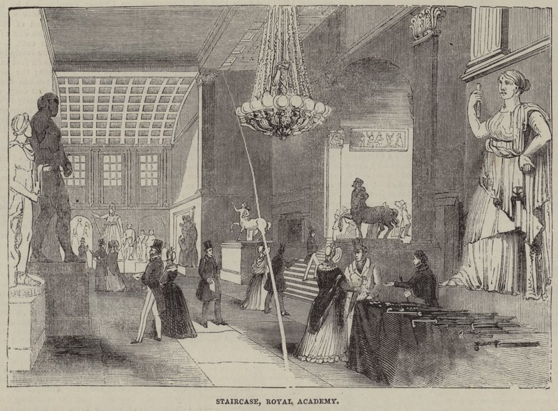 Staircase, Royal Academy, London by English School