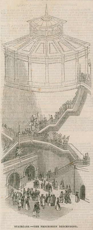 Staircase Down Which the Procession Descended by English School
