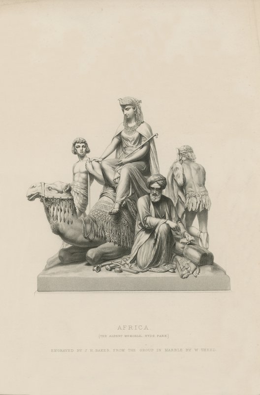 Statue Depicting Africa Adorning the Albert Memorial by English School