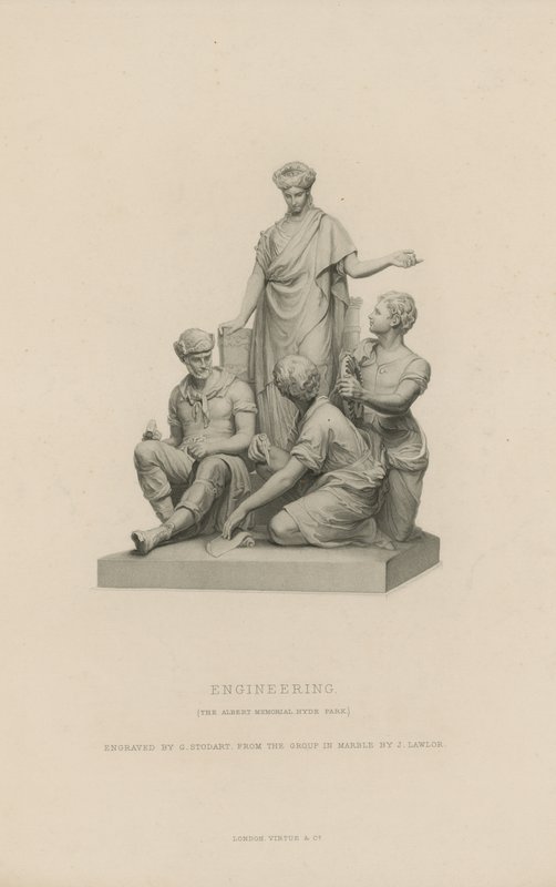 Statue Depicting Engineering which Adorns the Albert Memorial by English School