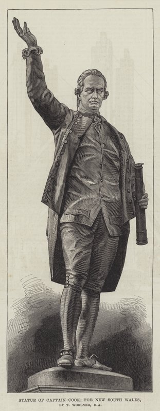 Statue of Captain Cook, for New South Wales, by T Woolner, RA by English School