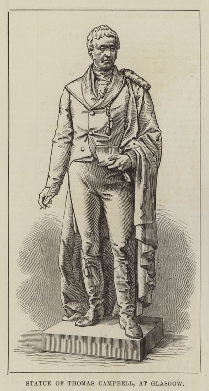 Statue of Thomas Campbell, at Glasgow by English School
