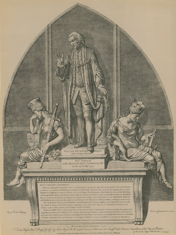 Statue of William Beckford in Guildhall, London by English School