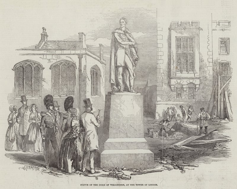Statue of the Duke of Wellington, at the Tower of London by English School