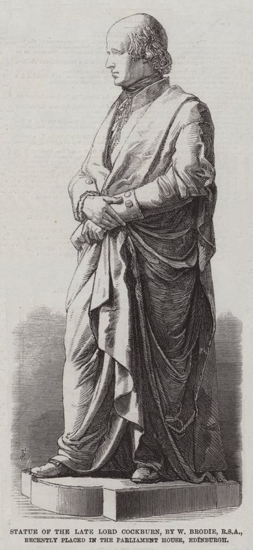 Statue of the late Lord Cockburn, by W Brodie, RSA, recently placed in the Parliament House, Edinburgh by English School