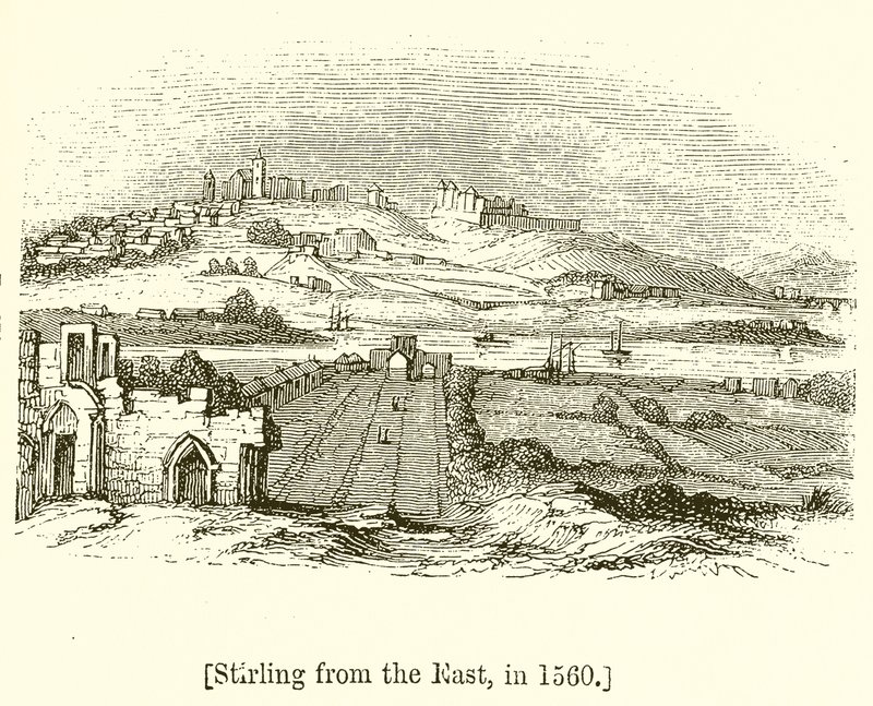 Stirling from the East, in 1560 by English School