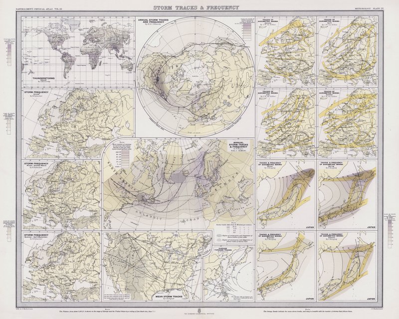 Storm Tracks and Frequency by English School