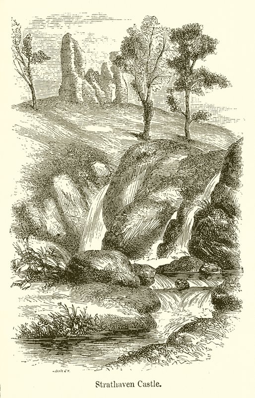Strathaven Castle by English School