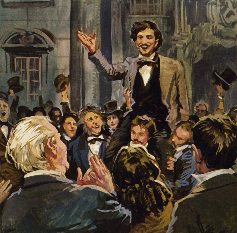 Strauss made his public debut as a violinist to great acclaim by English School
