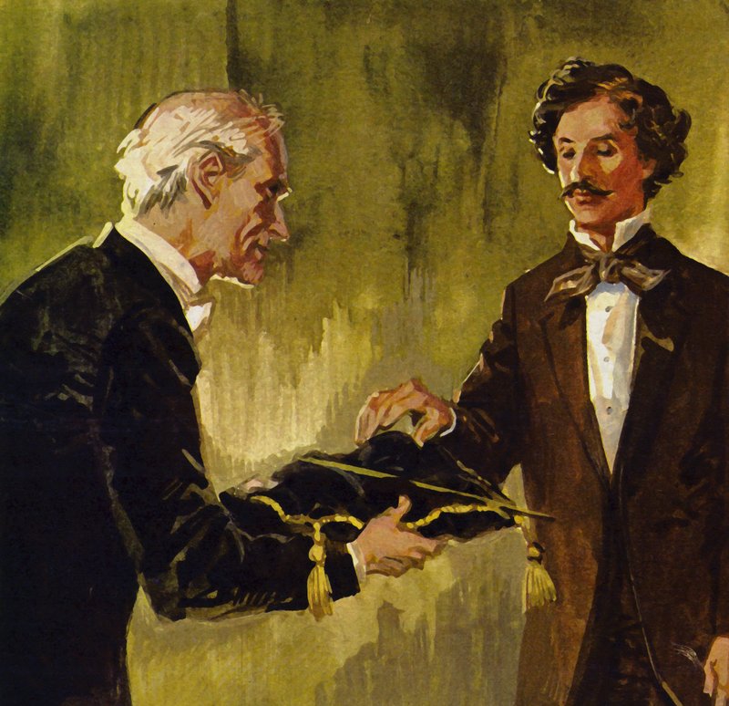 Strauss was presented with his father