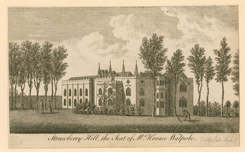 Strawberry Hill, Twickenham, London; the seat of Mr Horace Walpole by English School