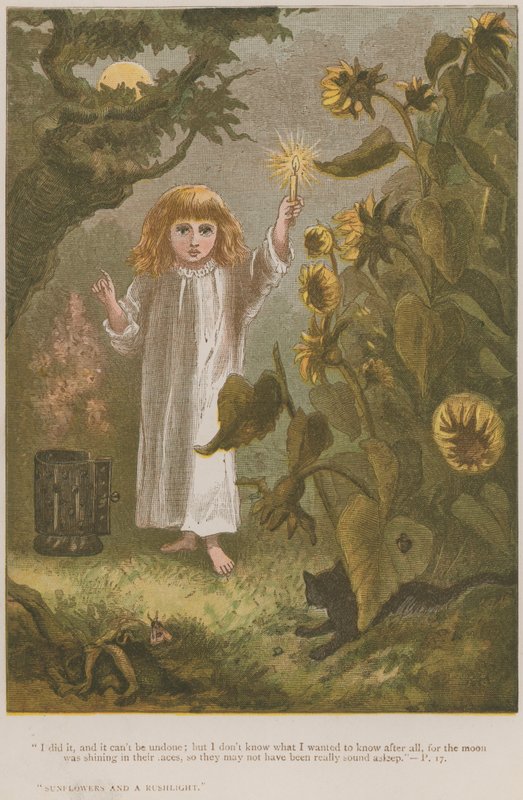 Sunflowers and a Rushlight by English School