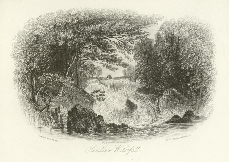 Swallow Waterfall, Near Betws-y-Coed, North Wales by English School