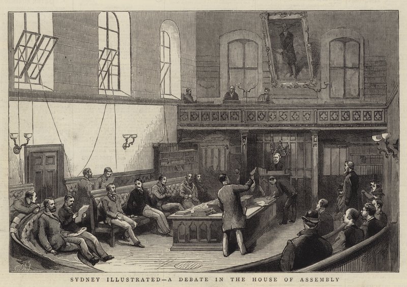 Sydney Illustrated, a Debate in the House of Assembly by English School