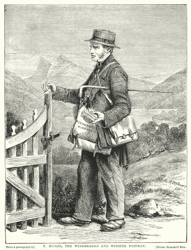 T Eccles, the Windermere and Winster Postman by English School