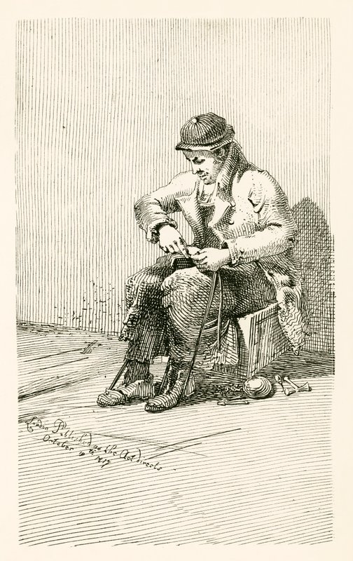 Taylor, a Blind Shoemaker by English School