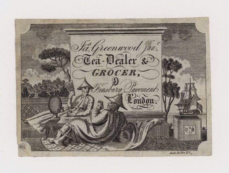 James Greenwood Tea Dealer and Grocer, trade card by English School