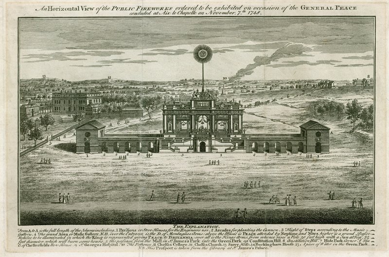 Temple in honour of the Peace of Aix-la-Chapelle 1749 by English School