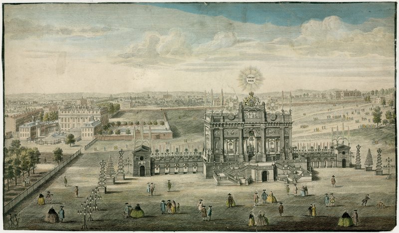 Temple in Honour of the Peace of Aix-la-Chapelle 1749 by English School