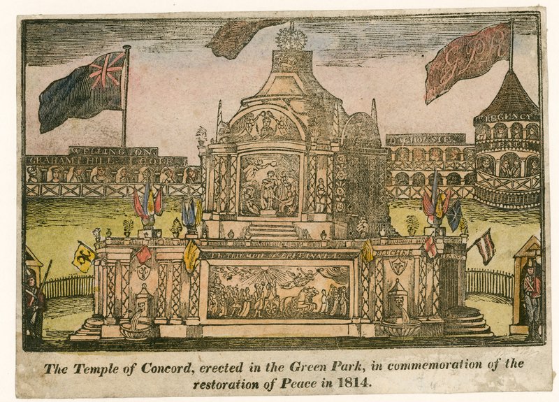 Temple of Concord, Erected for the Peace of 1814 by English School