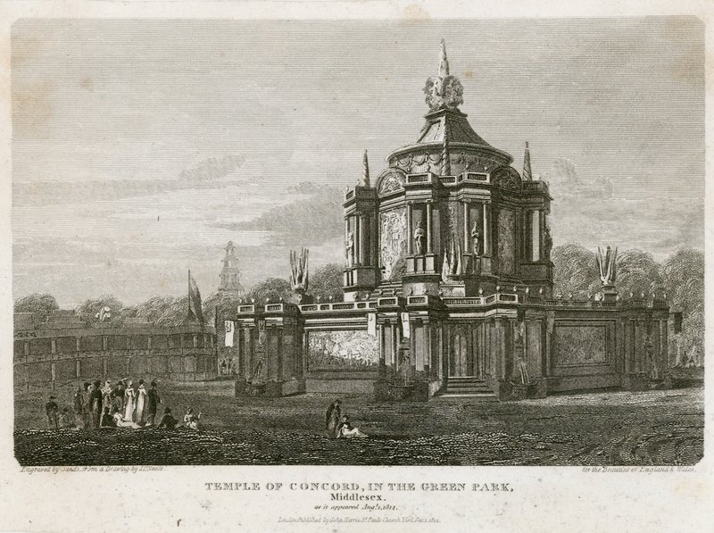 Temple of Concord Erected for the Peace of 1814 by English School