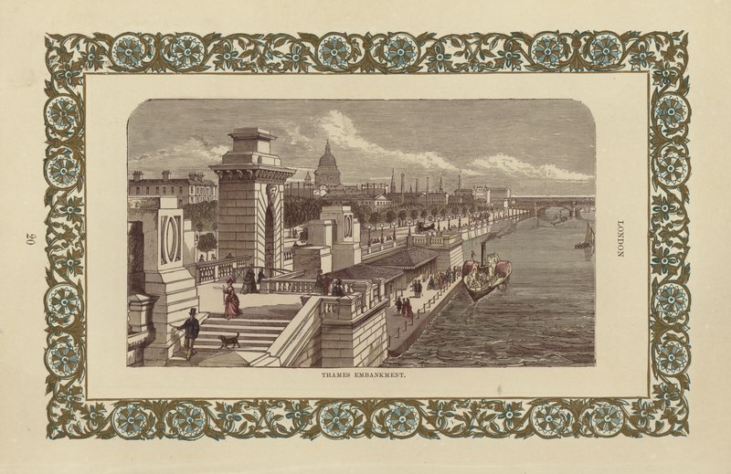 Thames Embankment by English School
