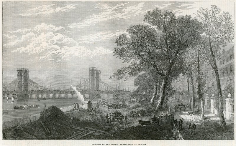 Thames Embankment at Chelsea by English School