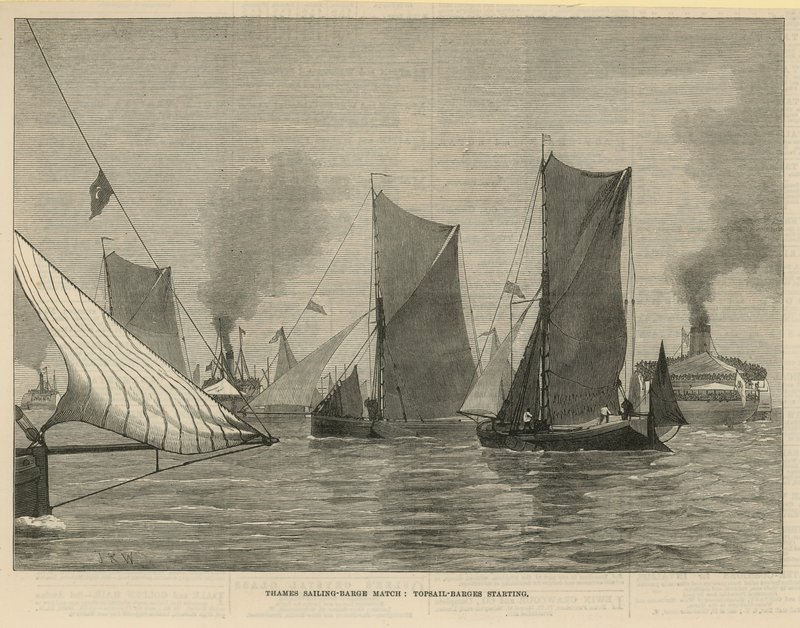 Thames Sailing Barge Match by English School